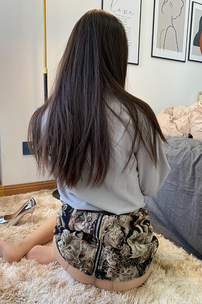 A017-复古猫咪短裙