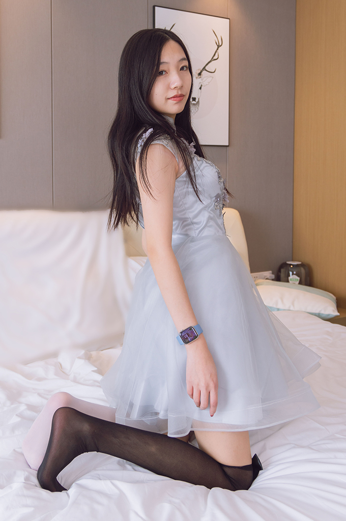 W157-高跟鞋、黑白丝大腿袜（脚尖加固款）