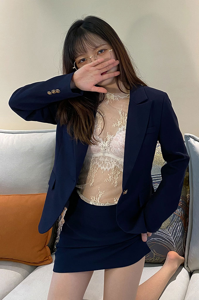 A176-蕾丝透视装 包臀裙